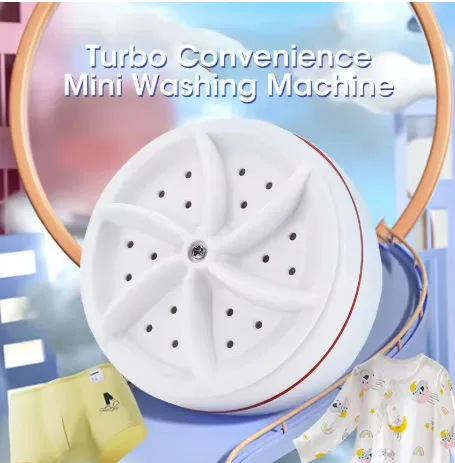 Portable Mini Turbo Washer | USB Powered | Home & Travel Laundry