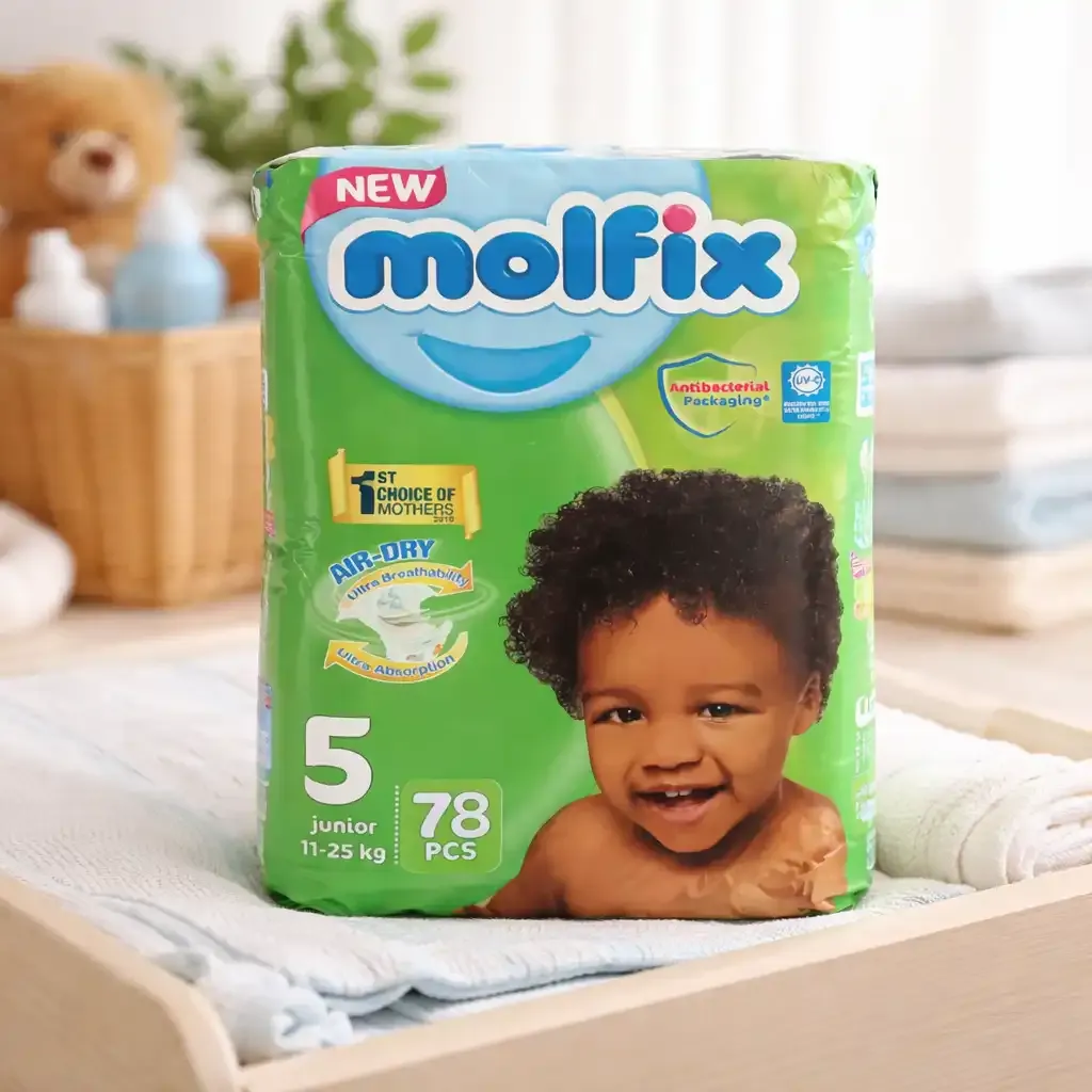 Molfix Jumbo Pack Diapers Size 5 (78 Pieces)